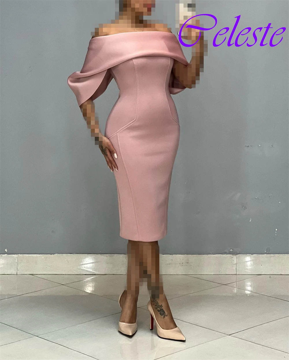 Customized Exquisite Off the Shoulder Evening Dress High Quality Satin Prom Dresses Temperament Homecoming Gowns For Woman