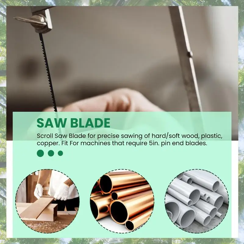 프리미엄-5인치 스크롤 톱날 36팩 모든 기계에 호환 가능 5인치 필요. 핀 엔드 스크롤 톱 - 10 TPI, 15 TPI, 18 TPI