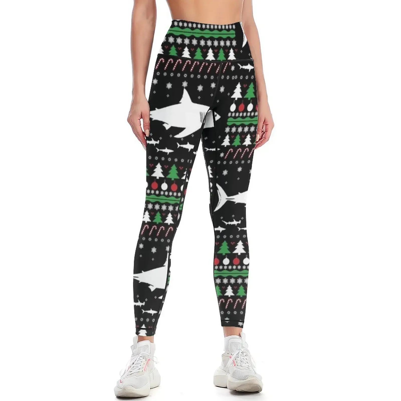 

SHARK CHRISTMAS Leggings legings for fitness Women's trousers gym's sportswear Women's sports Womens Leggings