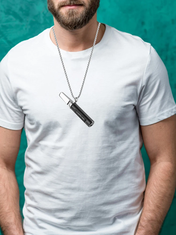 Breathing Resistance Whistle Necklace Meditation Whistle Necklace Meditation Jewelry for Anxiety & Stress Relief for Adults