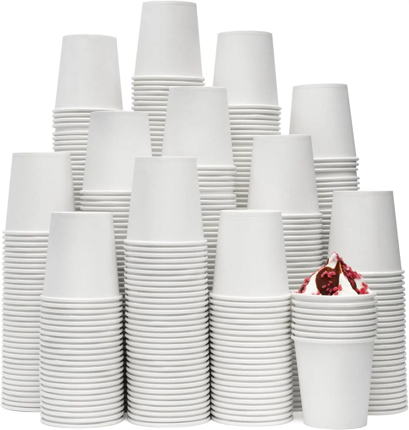 

800 шт. одноразовых бумажных стаканчиков объемом 6 унций для горячих и холодных напитков, белые