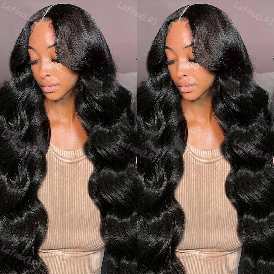 

Choice 40 inch Natural Black HD Transparent 13x6 Body Wave Lace Frontal Human Hair Wig 100% Brazilian 13x4 Lace Front Curly Wigs