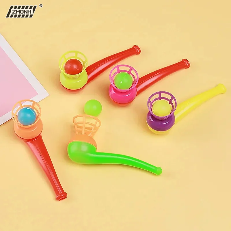 

[H]10pcs Suspended Blow Pipe Blow Ball Rod Game Children Balance Training Floating Blowing Ball Magic Dangling Family Kids Toy