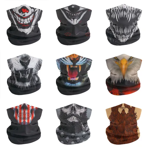 Polaina de cuello de payaso para hombres y mujeres, protección UV a prueba de polvo, pañuelo con estampado artístico de águila de secado rápido para ciclismo, pañuelo para senderismo