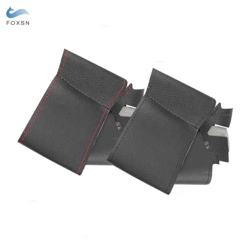 Car Steering Wheel Leather Cover Fabric Trim Accessories For Honda CR-V CRV 2002 2003 2004 2005 2006 With Adhesive Tools