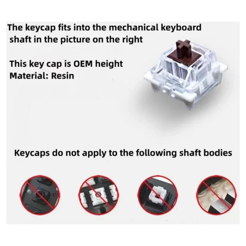 Resina Keycap para teclado mecânico, Backlights, Flor Keycap para jogo, Teclado do computador, Perfil OEM