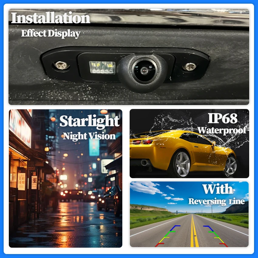 Rear View Reverse Camera Car Vehicle Parking Accessories Full HD CCD Waterproof For Toyota Land Cruiser Prado J90 J120 J150 view 4