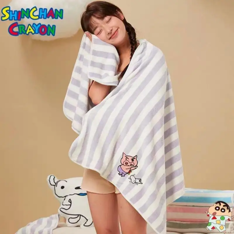 New Crayon Shin Chan Bath Towel Three Piece Set As Gift for Friends Quick Drying Absorbent Non Shedding Super Soft Square Towel