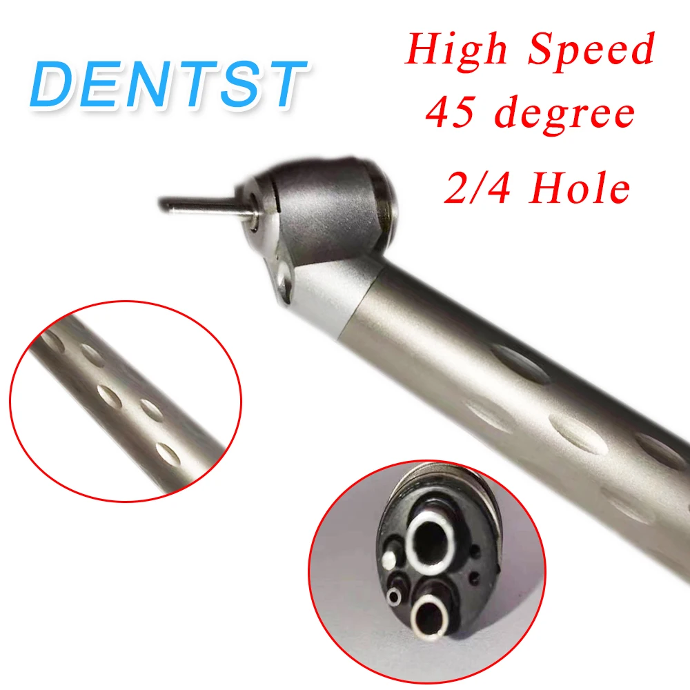 

Handpiece Dental High Speed 45 Degree LED E-generator 2/4 Hole Air Turbine Copper Made Dentistry Tools