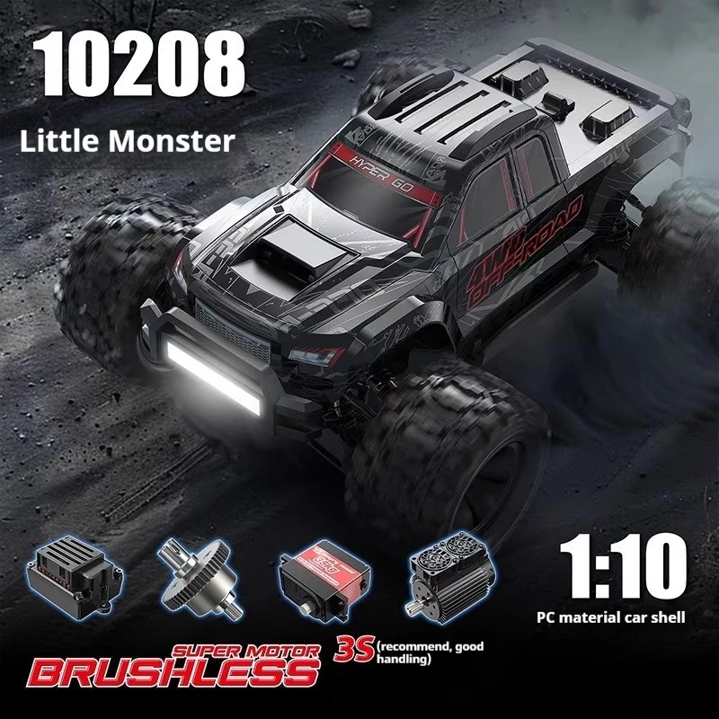 

MJX 10208 V2 Hyper Go 1:10 Scale 4WD RC Car High-Speed Off-Road Racing Truck with Brushless Motor 2.4G Remote Control Toys