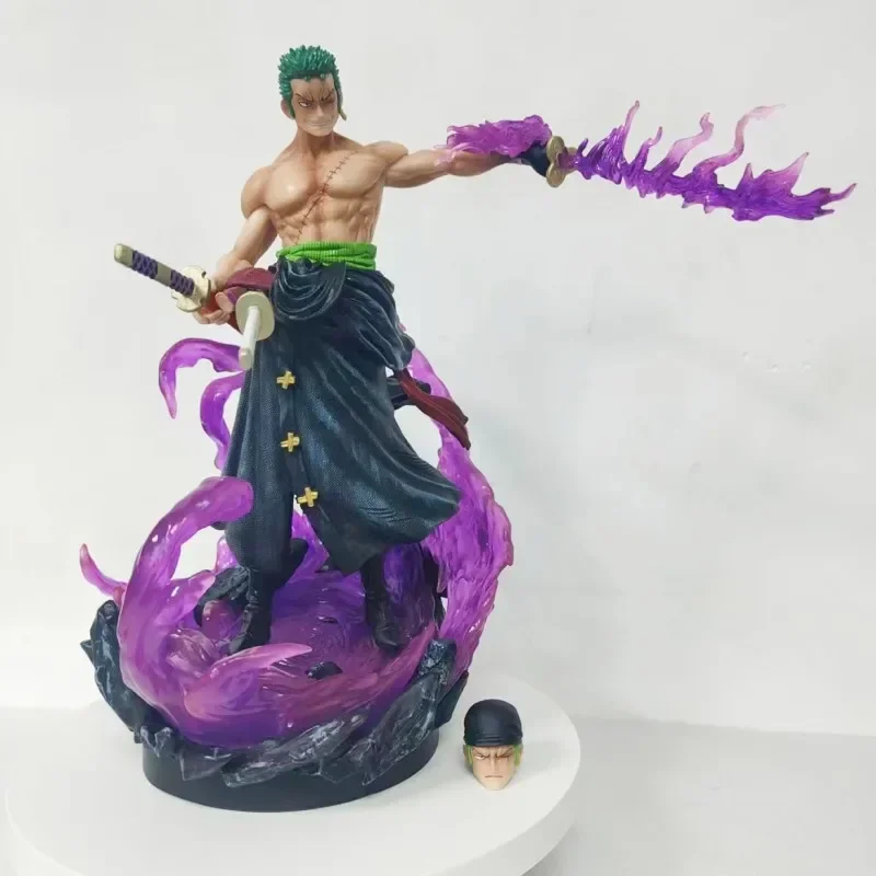 

Аниме фигурки One Piece 30 см, модель Roronoa Zoro, искусственная двойная головка, ПВХ экшн-фигурки, коллекционные игрушки для взрослых, подарки