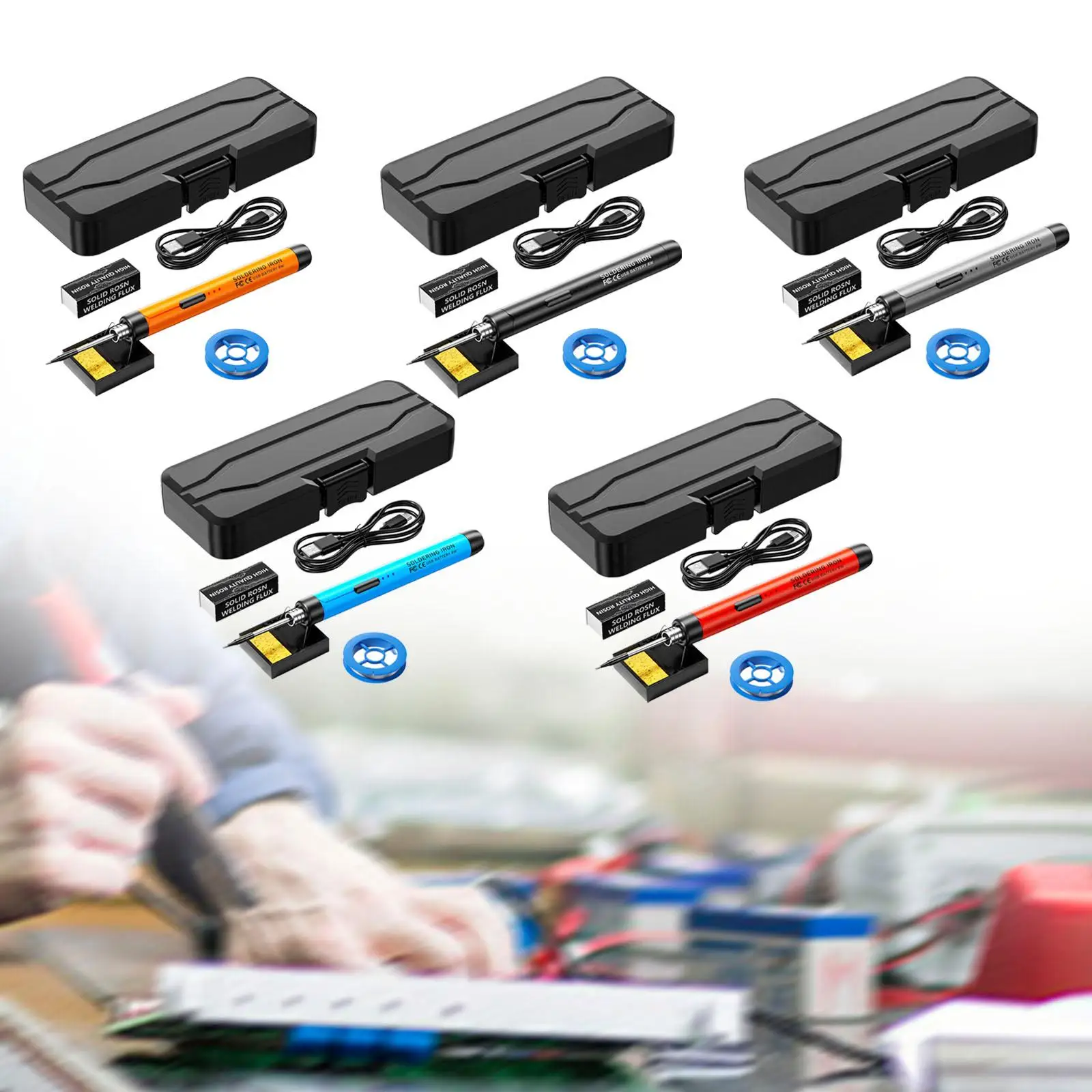 Electric Soldering Iron Storage Case Sturdy Portable USB Soldering Iron Soldering Pen for Electronic Production Desoldering