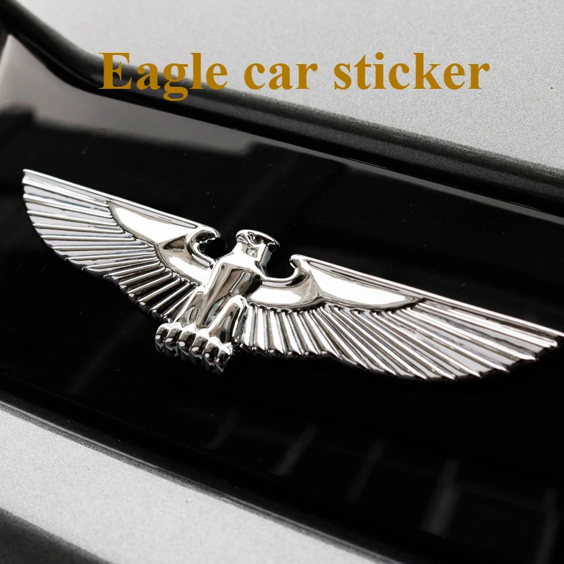 

1Pcs Personalized 3D Car Stickers Metal Eagle Car Stickers Badge Decoration Stickers Universal for Most Cars Body Side Mark