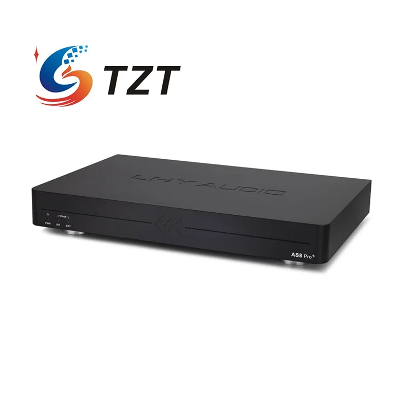 TZT LHY AS8 Pro+ Audio HiFi Switch 1G Optical Audio Isolation Switcher Built-in Ultra Low Noise High Precision OCXO (Black)