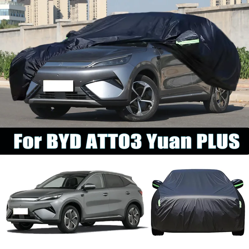 

Car Cover for BYD ATTO3 Yuan PLUS - Outdoor Full Body Protection, Waterproof Dustproof Heat-Resistant, All-Season Use Exterior
