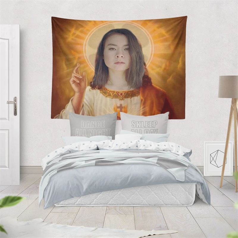 Aertemisi Mitski Miyawaki Tapestry Wall Hanging Art for Bedroom Living Room Decor College Dorm Party Backdrop Home Decoration