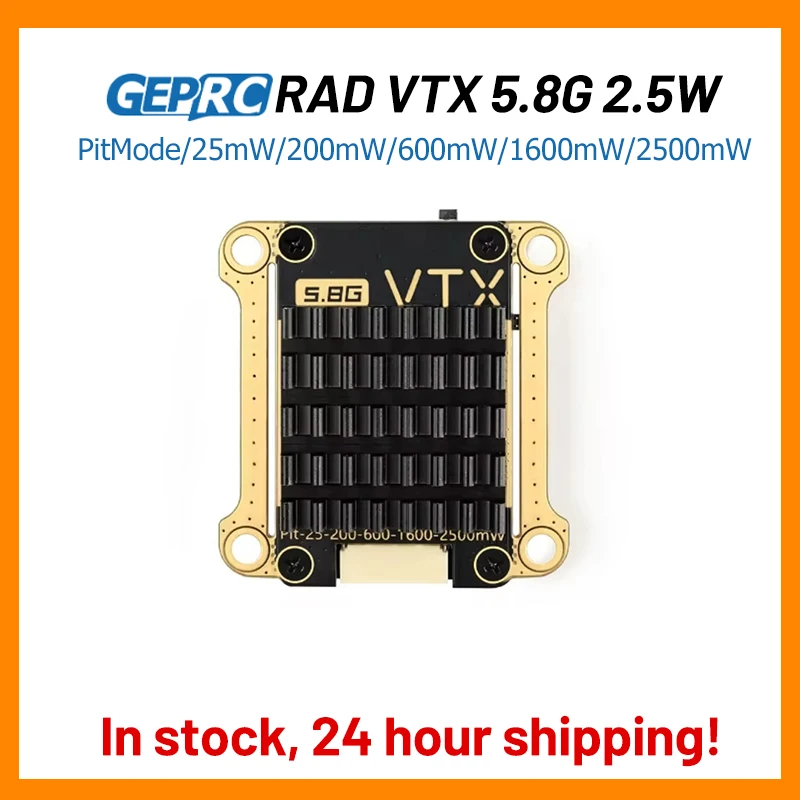 

GEPRC RAD 2.5W VTX 5.8G For FPV Quadcopter Drone for Racing and Freestyle High Power Video Transmitter OSD Configurable