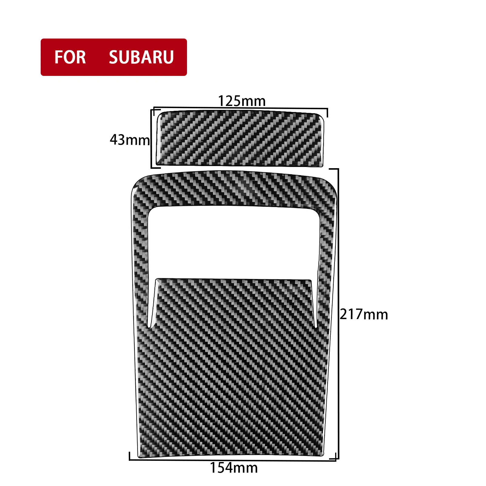 Real Soft Carbon Fiber For Subaru Impreza 2009-2011 Car Rear Center Console Trim Customizable Car Sticker Interior Accessories