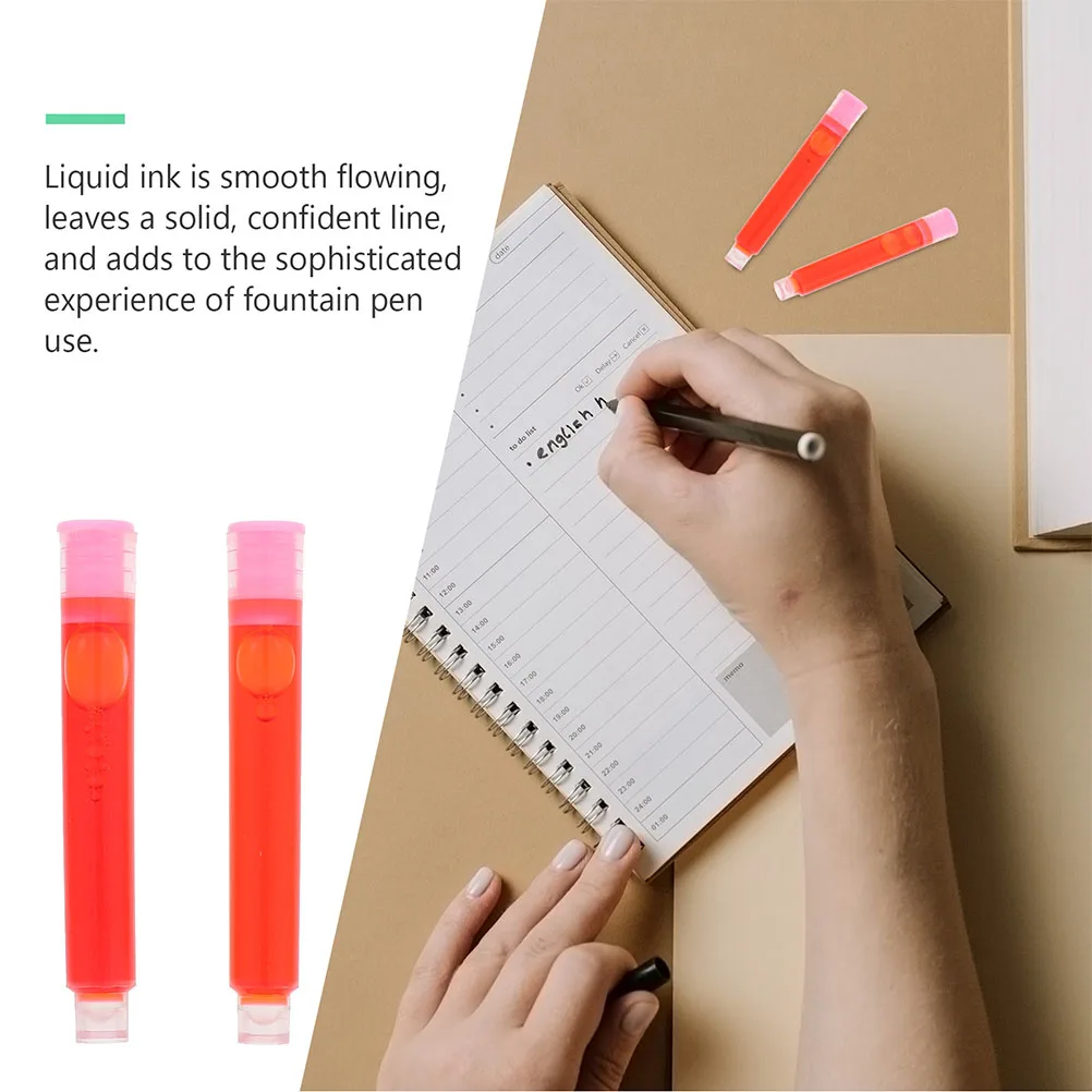 

100 Pcs Ink Sac Professional Refills for Pens Fountain Plastic Converter Short Students Stationery