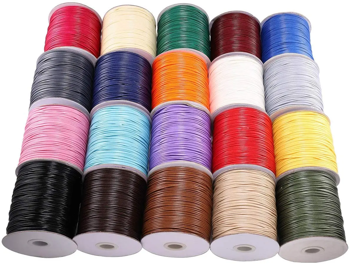 Lot de 10m de fil de coton ciré en cuir, pour collier, UL, perle, pour bijoux, fournitures de bricolage