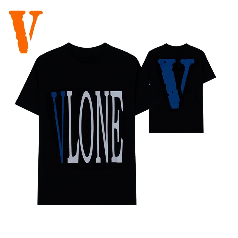 VLONE short-sleeved men's and women's 2024 new summer fashion foreign high-end good-looking couple model