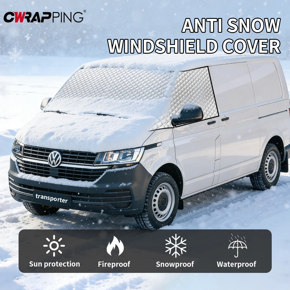 

Car Front Windshield Snow Cover for VW T5 T6 Business Car Sun Protector Sunshade Waterproof Cover for VW T5 T6 Auto Accessories