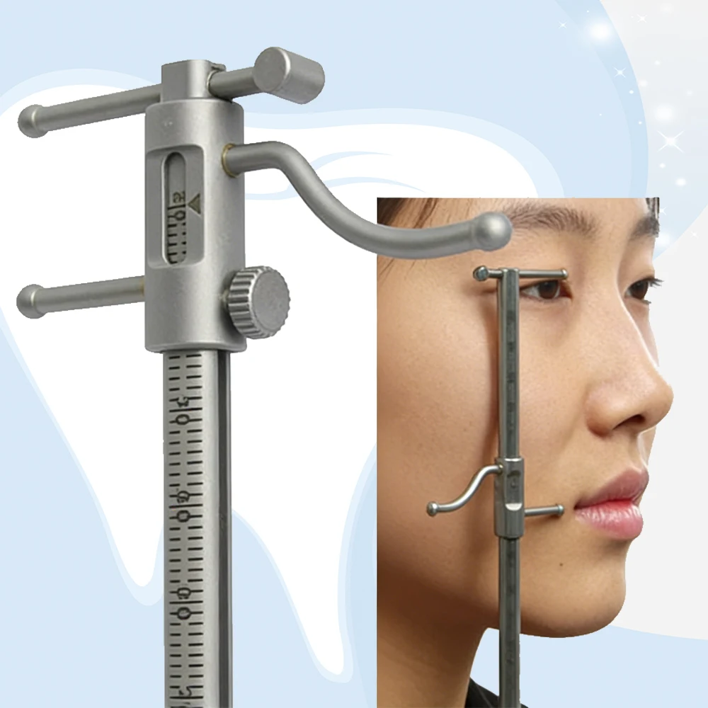 Stainless Steel Dental Orthodontic Caliper for Chin Implant Jaw Measurement 0 to 100 mm Sliding Ruler