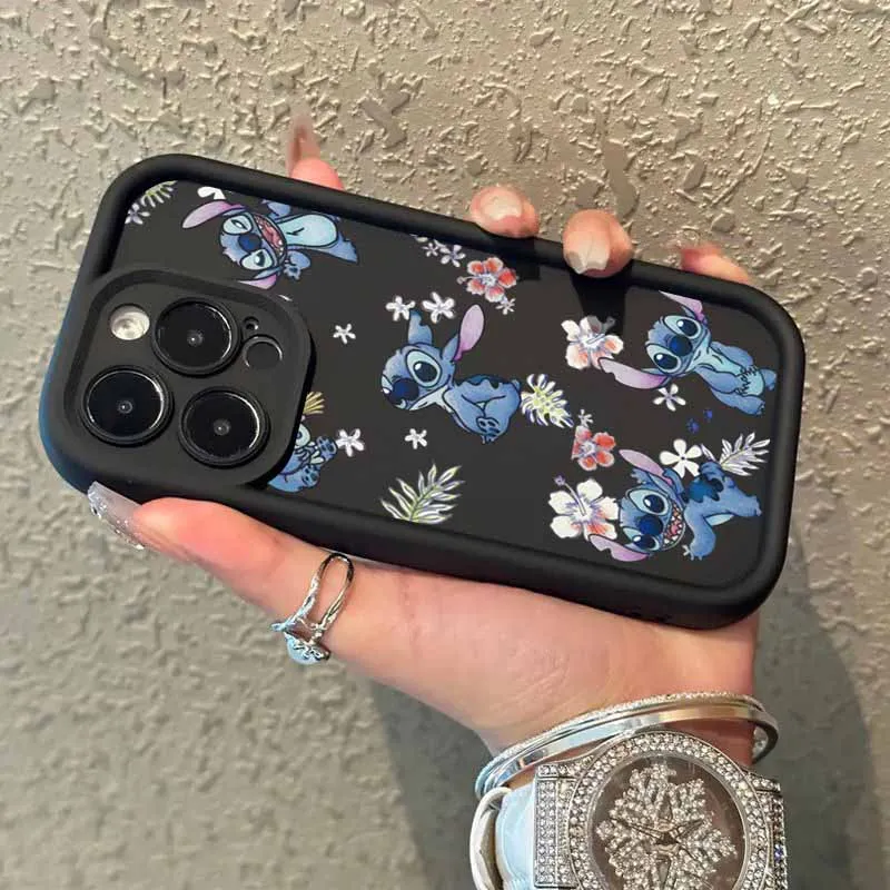 ديزني غرزة الزهور لسامسونج غالاكسي S25 S24 S23 S22 S21 S20 زائد الترا FE لايت العين سلم جراب هاتف