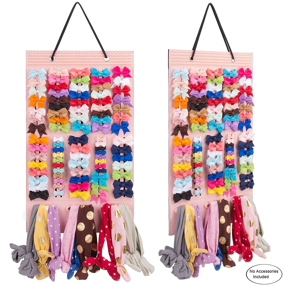 

Multifunctional Felt Hair Bows Storage Holder Hanging Baby Hairclip Organizer Bags Headband Ribbons Hanger Display Sturdy Stand