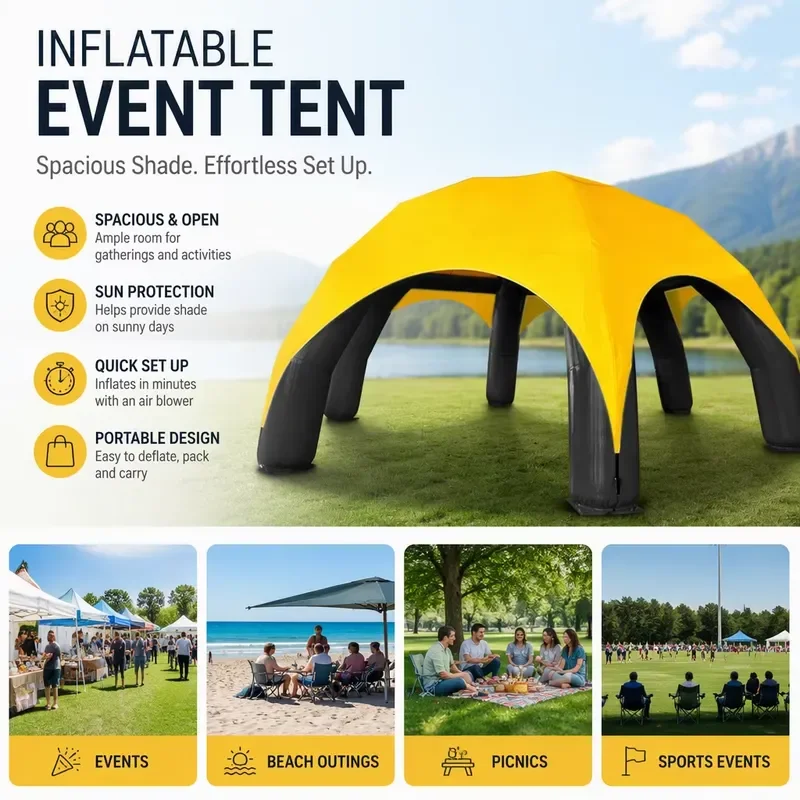 for Advertising Promotion Eco Friendly Inflatable Tent Customizable Logo Screen Printing PVC Oxford Cloth