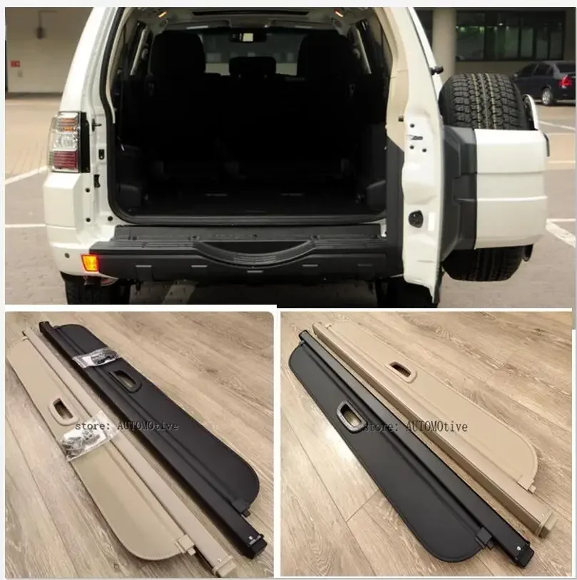 Car Rear Trunk Security Shield Cargo Cover For Mitsubishi Pajero V93 V97 2001-2016 High Qualit Trunk Shade Security Cover