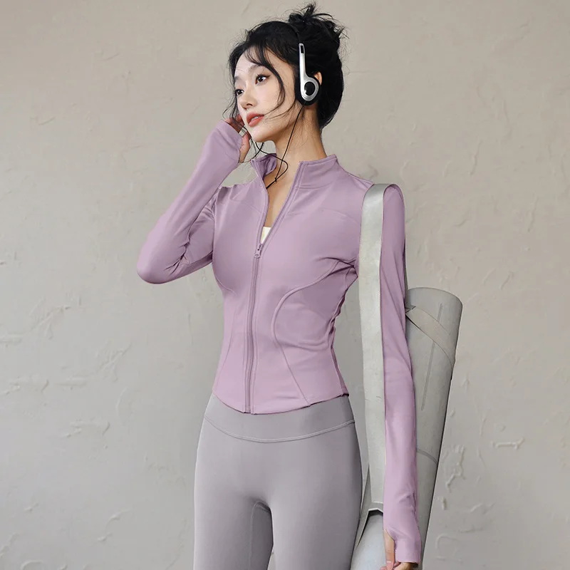 

New Yoga Jacket For Women Autumn And Winter Professional Sports Jogging And Cycling Clothes Long-sleeved Fitness Clothes Shirts