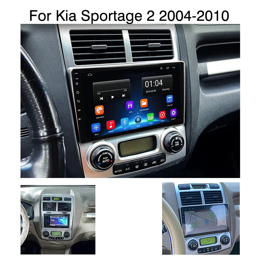 Android 13 Radio For Kia Sportage 2 2004 2005 2006 2007-2010  Car stereo Multimedia Player Carplay Auto GPS navigation DSP 48EQ