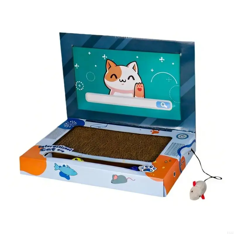 Funny Notebook Cats Scratcher Interactively Computer Styles Cats Scratching Pad for Kittens And Cats KXRE