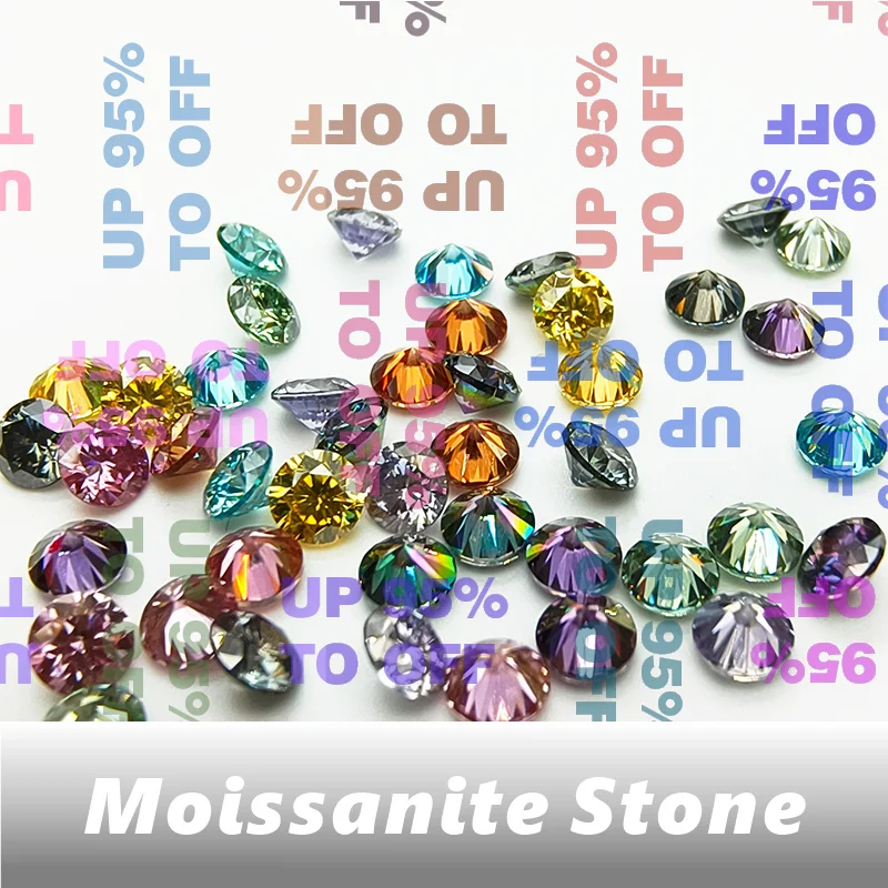 

GRAMoissanite Stones Multiple Colors Round Shape Small Sizes 3.0-4.5mm VVS1 Lab Diamonds Gift for Diy Jewelry Making No Certific