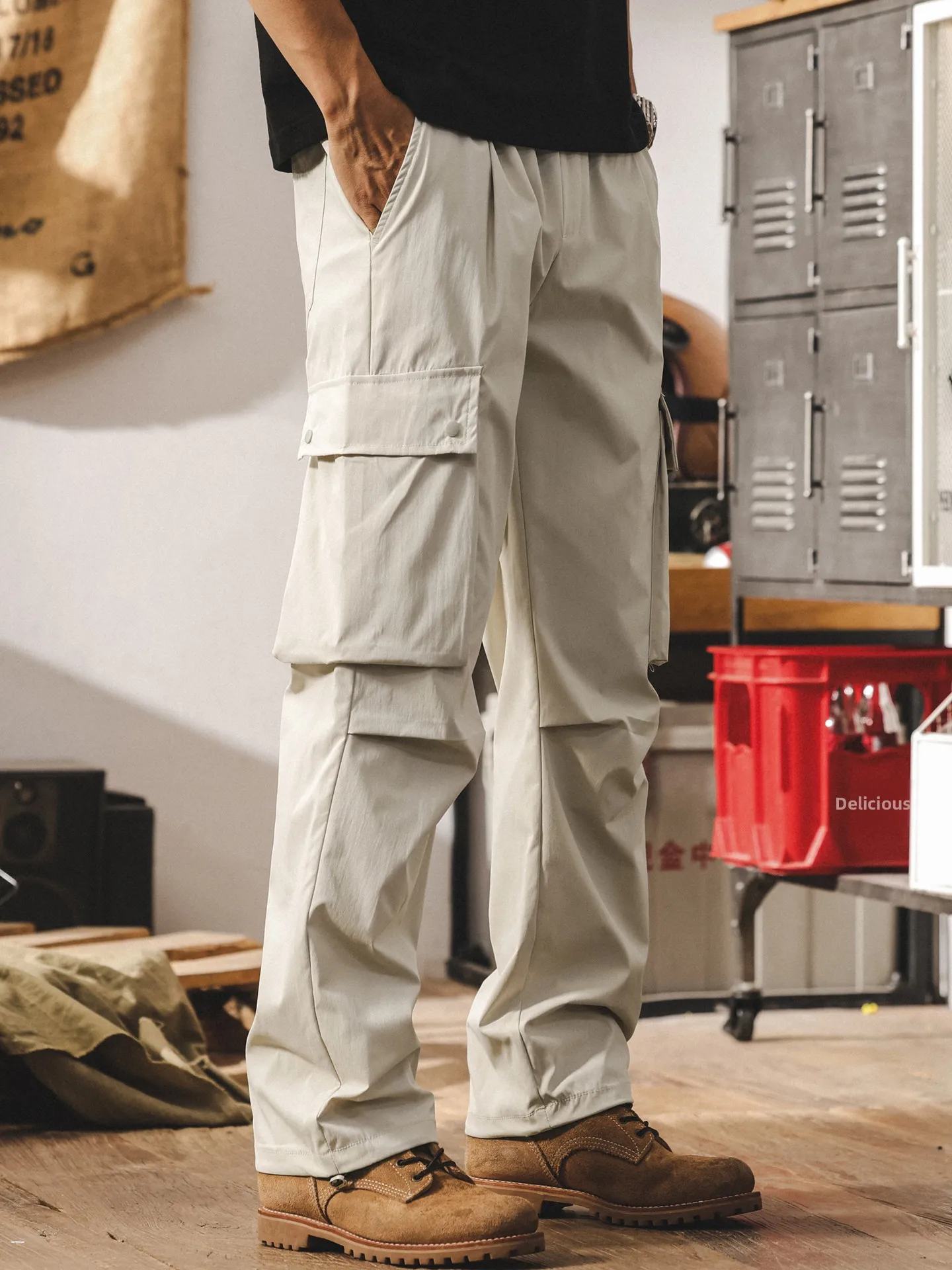 

Американские брюки для уличной спецодежды, мужские летние новые модные свободные повседневные длинные брюки Qui Dry, модные прямые брюки