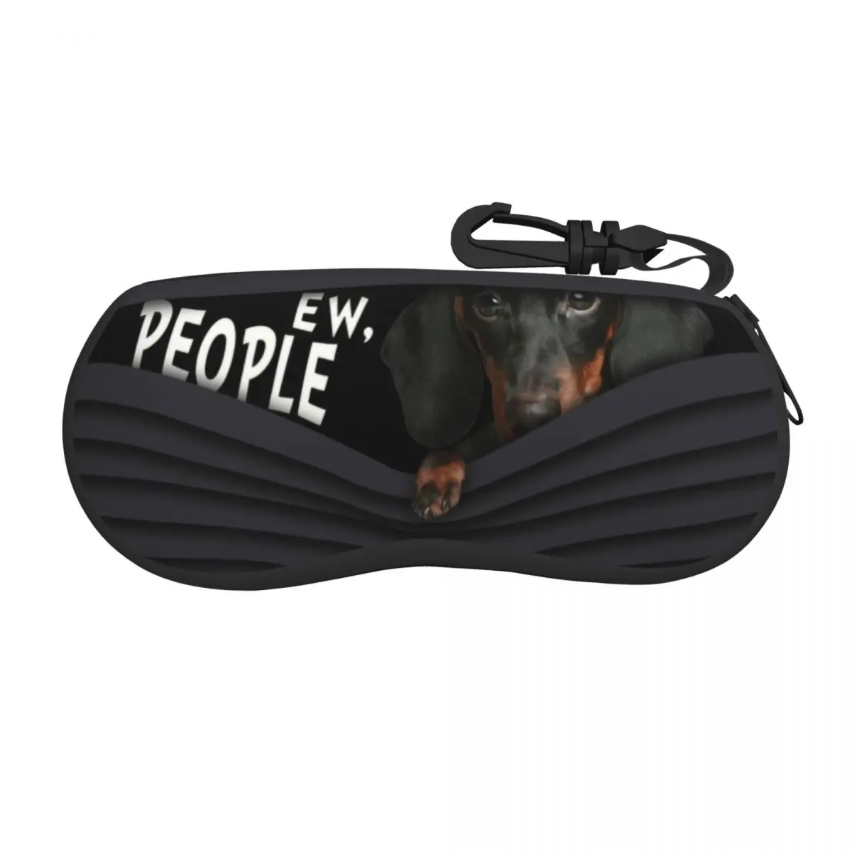 

Funny Dachshund Sunglasses Soft Case Neoprene Zipper Wiener Badger Dog Shell Eyeglass Case Custom Protective Box For Glasses