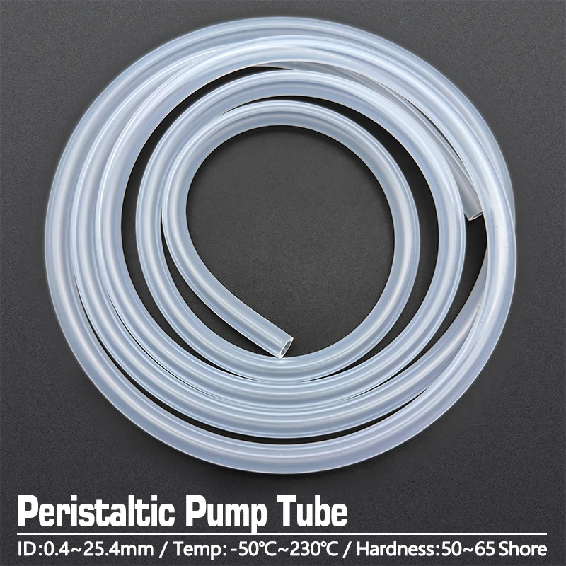 Transparent Non Toxic Food Grade Silicone Hose Corrosion Resistant ID0.4-25.4mm Flexible Peristaltic Pump Tube