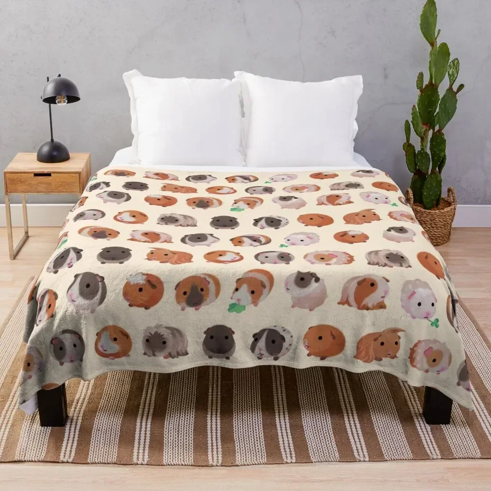 Guinea pig day - bright Throw Blanket Picnic wednesday Summer Beddings Soft Big Blankets