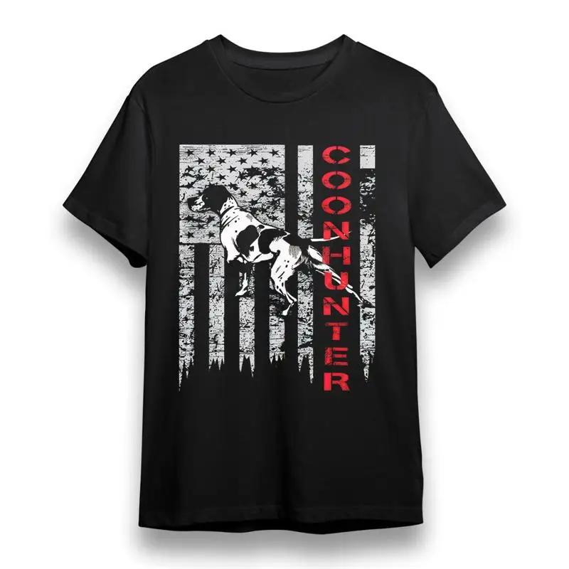 تي شيرت رجالي مع Coonhunter الوطني أسود 100 قطن الولايات المتحدة الأمريكية #1