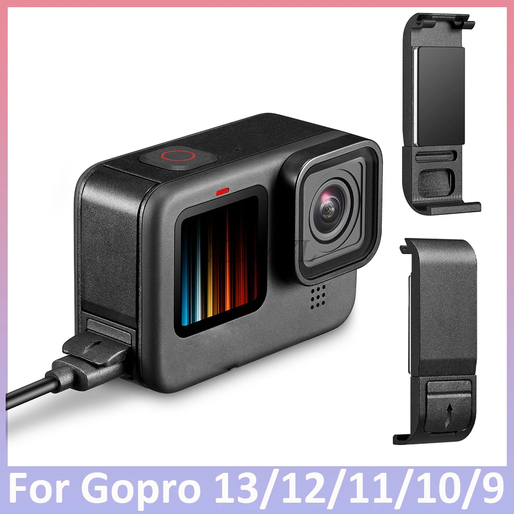 غطاء حماية البطارية الجانبي البديل لـ GoPro Hero 13 12 11 10 9 مقاوم للغبار سهل التفكيك لملحقات كاميرا Go Pro 13