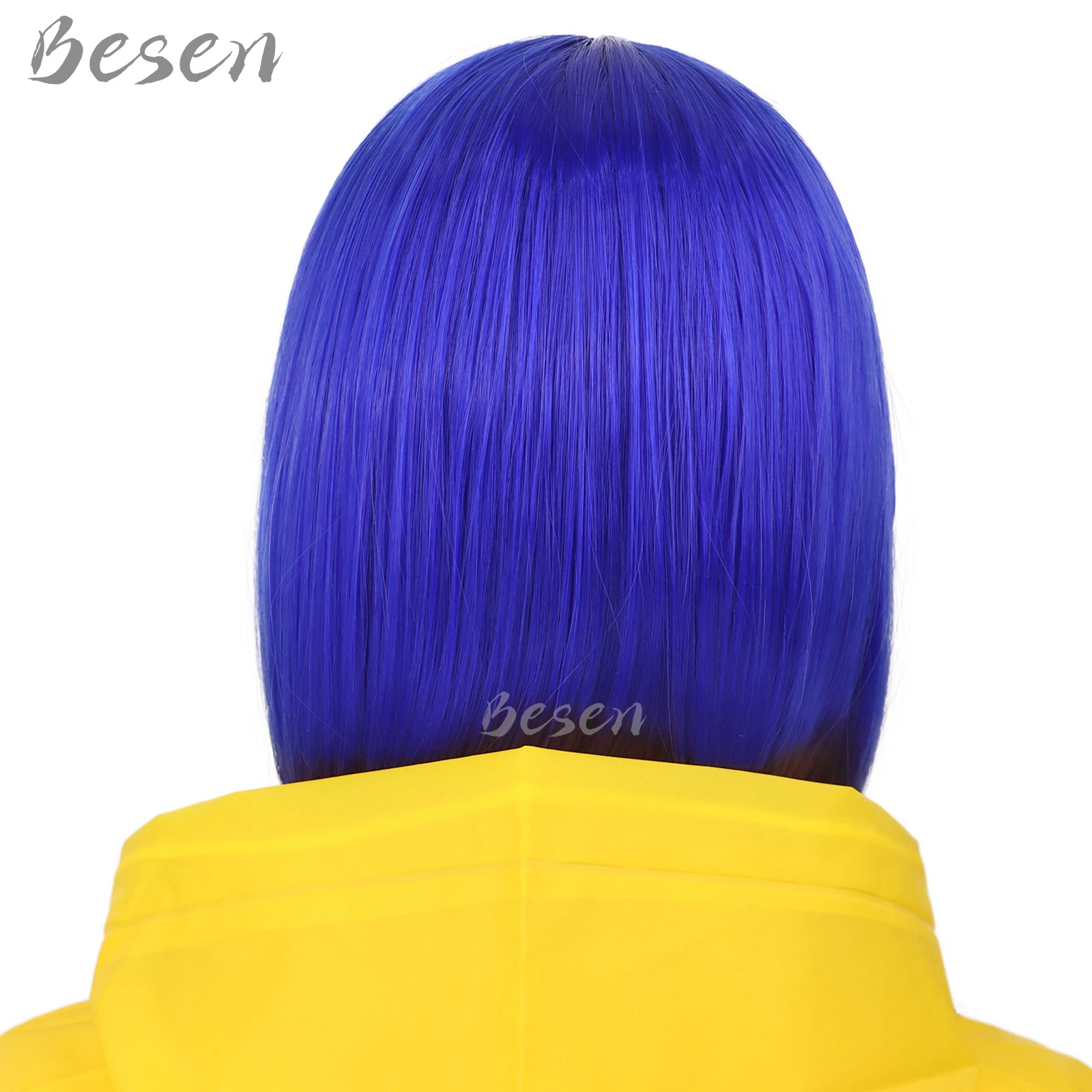 Synthetic Dark Blue Bob Wigs for Coraline Costume Women Girls Women\'s Costume Wigs Colored Bob Wigs for Cosplay Halloween Party