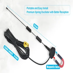 Superbat Dual Band VHF UHF 136-174MHz 400-470MHz Ham Radio Antenna Handheld Two Way Radio Magnetic Base for Kenwood Wouxun BaoFe
