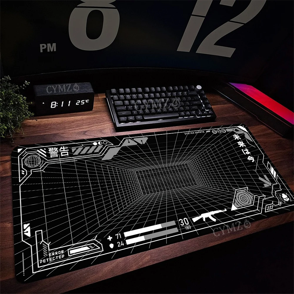 

Cyber style E-sports Gaming Mouse Pad Desk Mat gaming mats Non-Slip Stitched Edge pc accessories keyboard Extended pad muismat