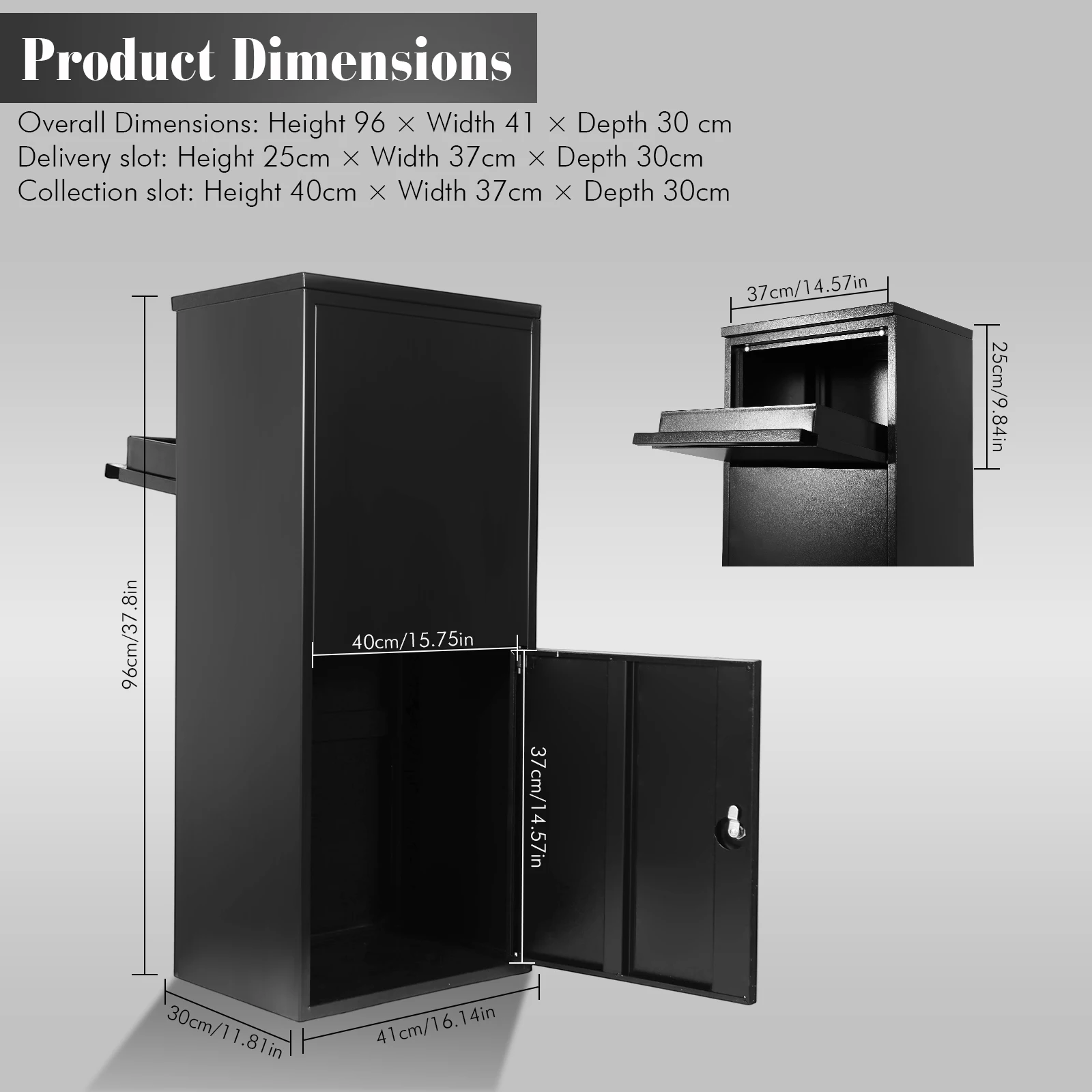 

Mailbox Package Delivery Boxes for Outside Extra Large Parcel Drop Boxes with Secure Storage Anti-Theft Galvanized Steel Waterpr