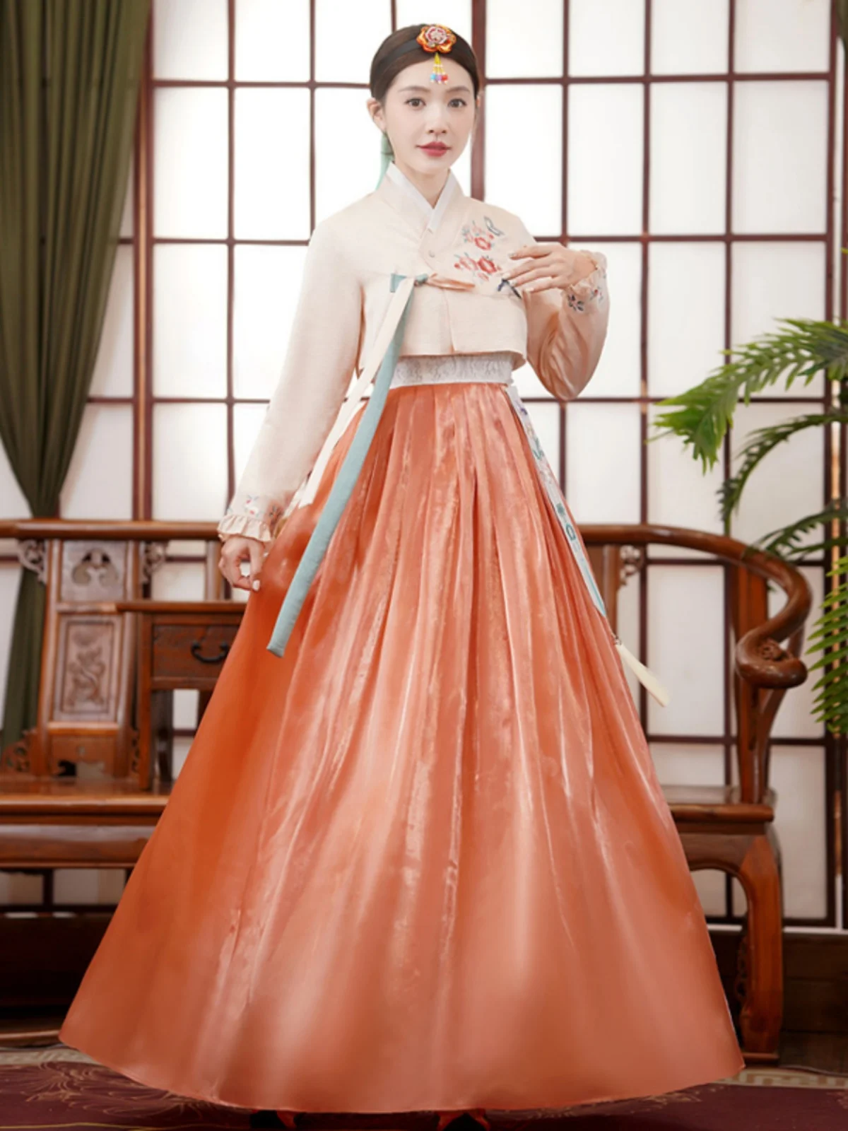 

Korean Traditional Costume Performance Dance Ancient Court National ow New Sle Large Long Today Tourism Photo Performance