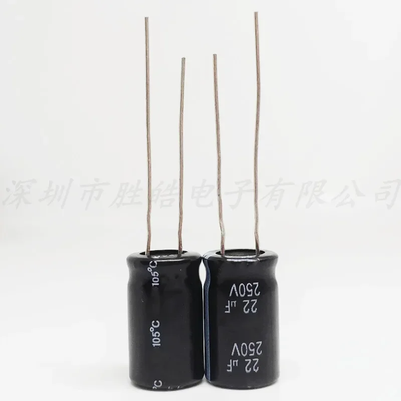 (5PCS/50PCS) 250V22uF 시리즈 10x20mm 알루미늄 전해 커패시터 고품질
