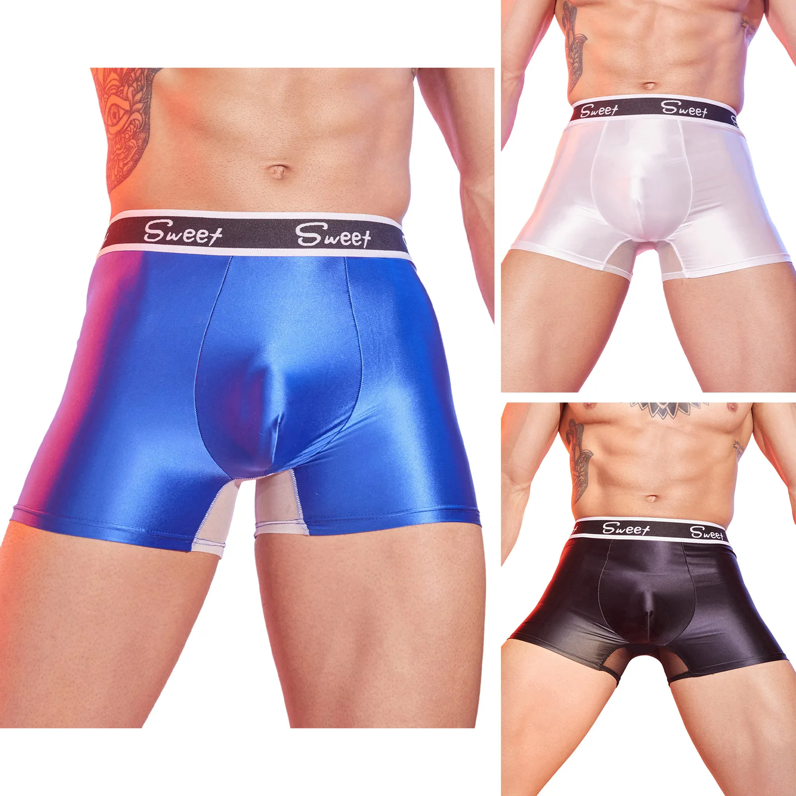 رجل السباحة جذوع لامعة ملابس السباحة البرازيلي بيكيني تصفح سراويل داخلية للرجال الانتفاخ الحقيبة بسط مجلس السراويل السباحة بحر #6