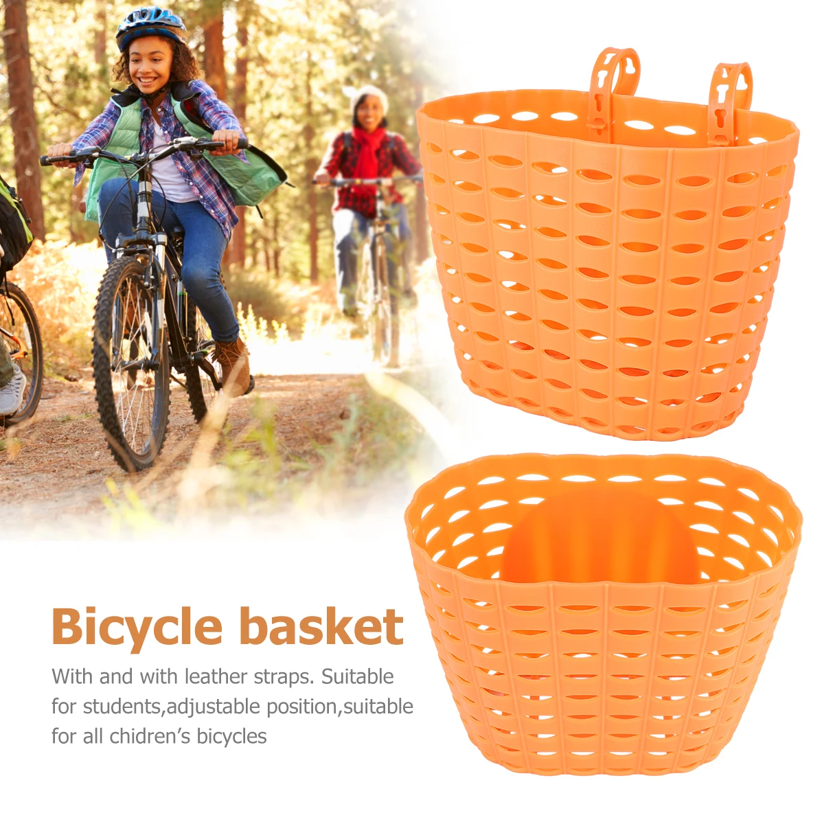 

Bicycle Basket Girls Bikes Storage Plastic Durable Lightweight Waterproof Scratch Resistant Easy Install Detachable