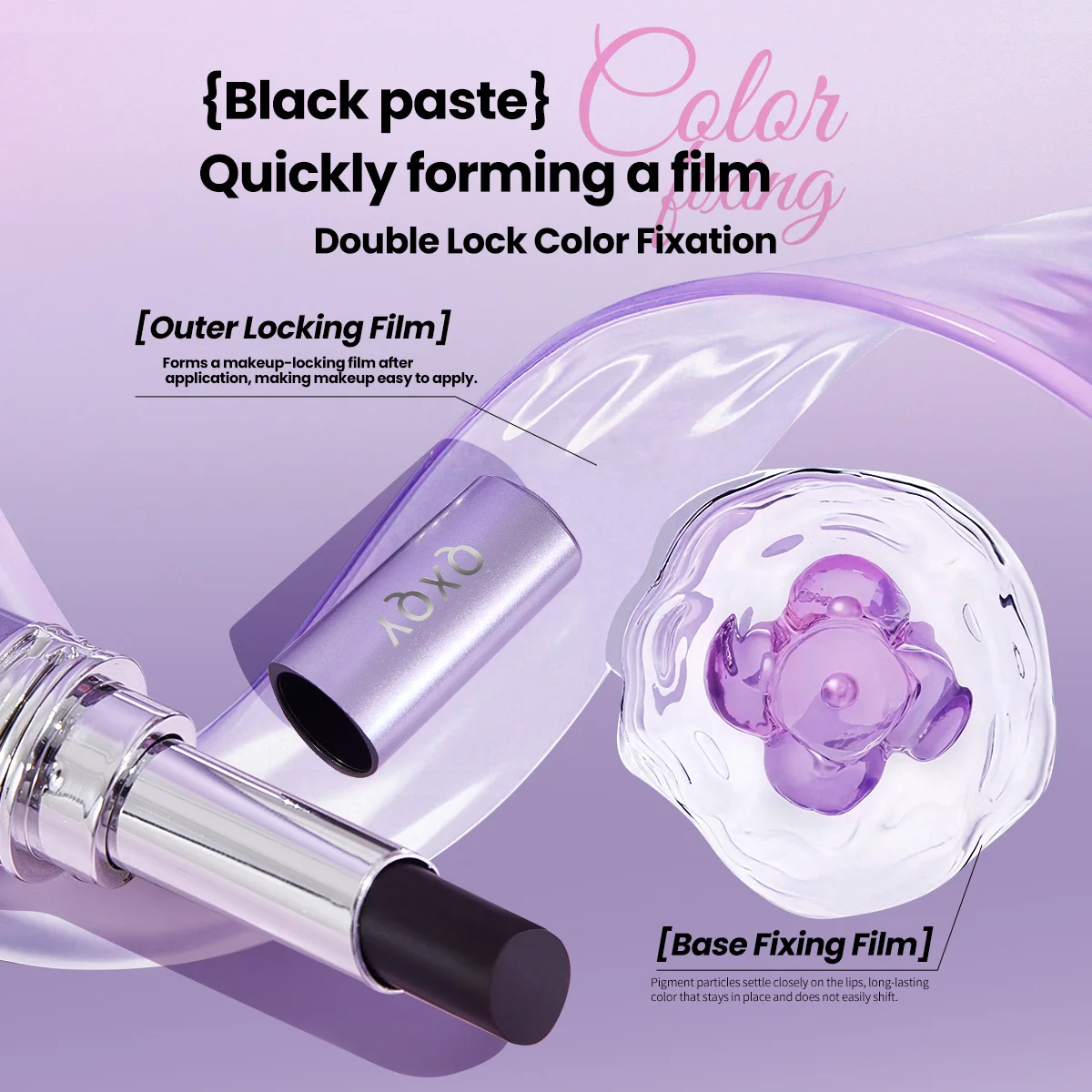 QXQY 5색 기분 변화 립밤 천연 장시간 지속 보습 립스틱 여성용 색상 변환 메이크업